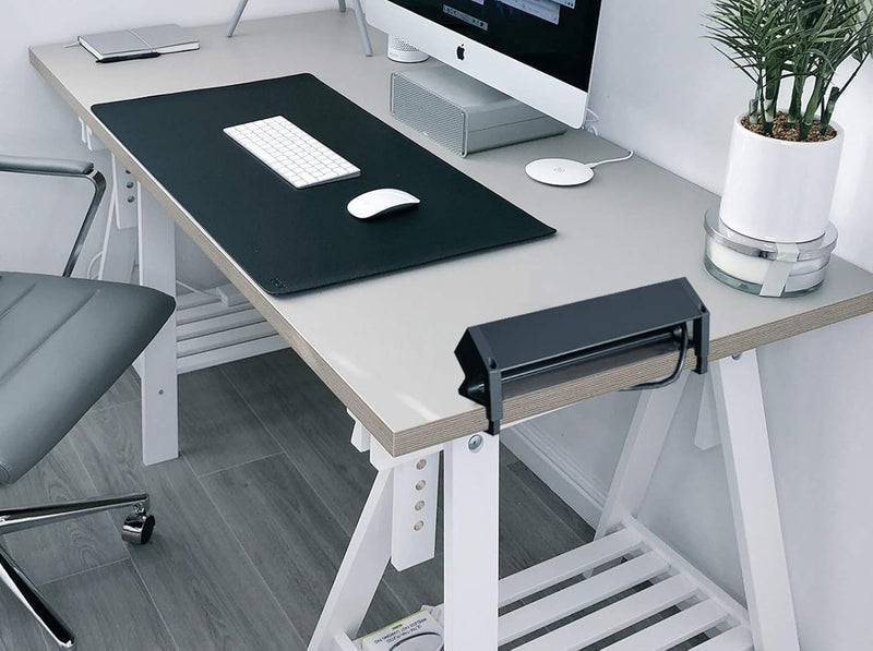 Elbe Inno Extension lead 3 ways, 2 USB, Desktop Socket, Switched, Power Strip with Surge protected, 1.5 m cable length, Metal Table Outlet suit for office, kitchen, worktop EL4103KU-UK Elbe-Welt.de