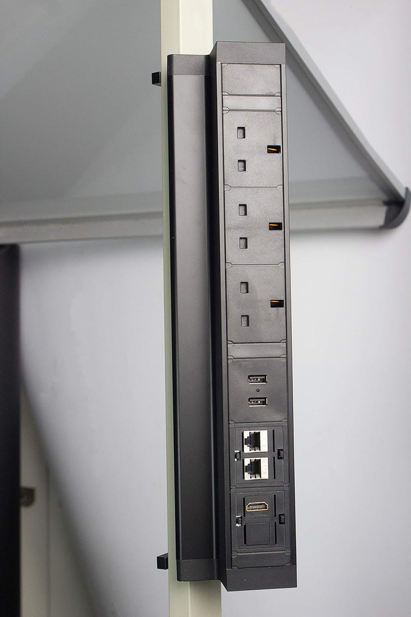 Elbe Inno Extension lead 3 ways, 2 USB, 2 RJ45, HDMI, Desktop Socket, Power Strip with Surge protected, 1.5 m cable length, Metal Table Outlet Extension suit for office, kitchen, worktop EL4103URH-UK Elbe-Welt.de