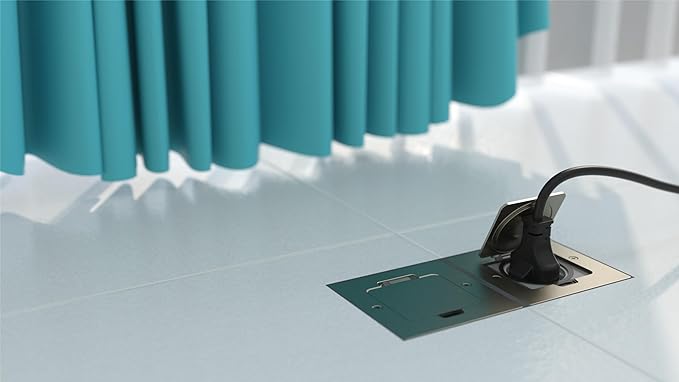 ELBE Inno-Bodeneinbausteckdose, Außensteckdose, 1 Stecker und 1 USB-Anschluss eingebaut, mit Indikator-Design, quadratische Edelstahlplatte, IP65 Wasser- und staubdicht, IK10 Schlagfestigkeit EL1102 Elbe-Welt.de