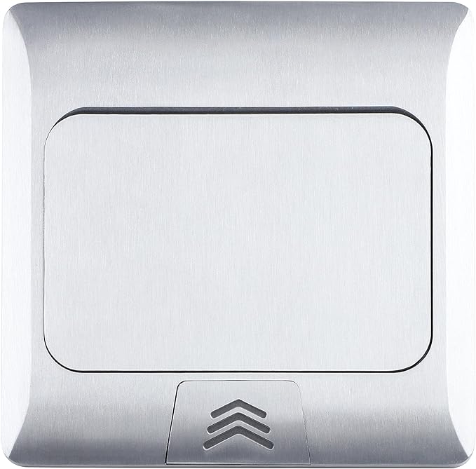 Bodeneinbausteckdose ELBE Inno, 1 Einbaustecker, 1 USB-A, 1 USB-C, 1 CAT6 RJ45, silbernes Aluminium-Finish, Deckel mit Soft-Pop-up-Funktion, IP42 Wasser- und staubdicht EL1103 Elbe-Welt.de