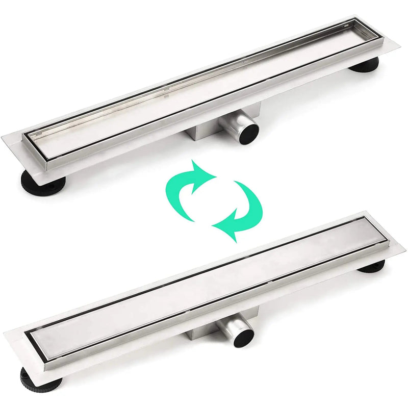 ELBE® Duschrinne 60 cm aus Edelstahl mit Fliesenflansch, befliesbar - RN-K060B Elbe-Welt.de