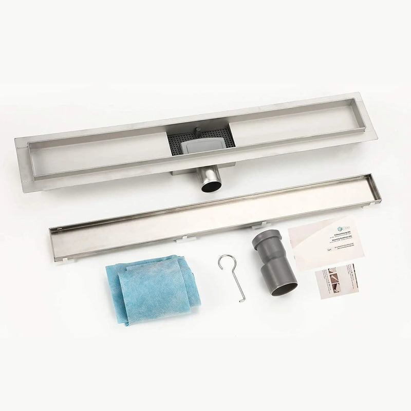 ELBE® Duschrinne 60 cm aus Edelstahl mit Fliesenflansch, befliesbar - RN-K060B Elbe-Welt.de