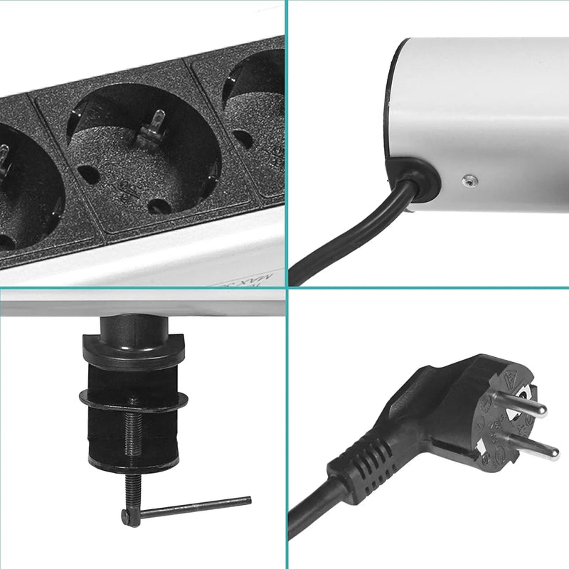 Elbe Inno klemmbare Tischsteckdosenleiste - EL10204 Elbe-Welt.de