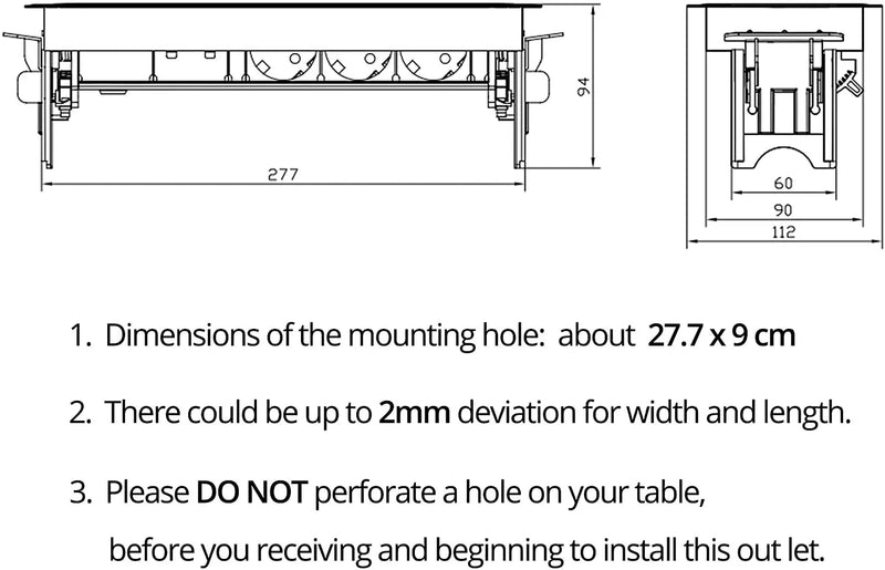Elbe Inno versenkbare Einbausteckdose 2 x USB aus Edelstahl - EL4703UM Elbe-Welt.de