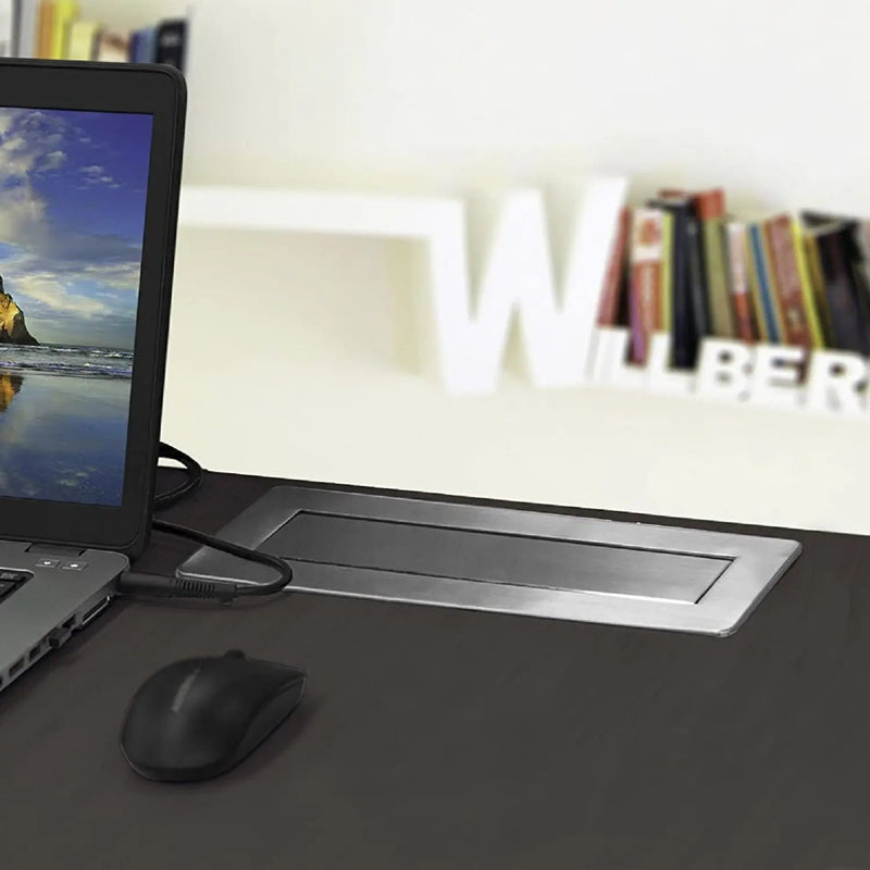 Elbe Inno versenkbare Einbausteckdose 2 x USB aus Edelstahl - EL4703UM Elbe-Welt.de