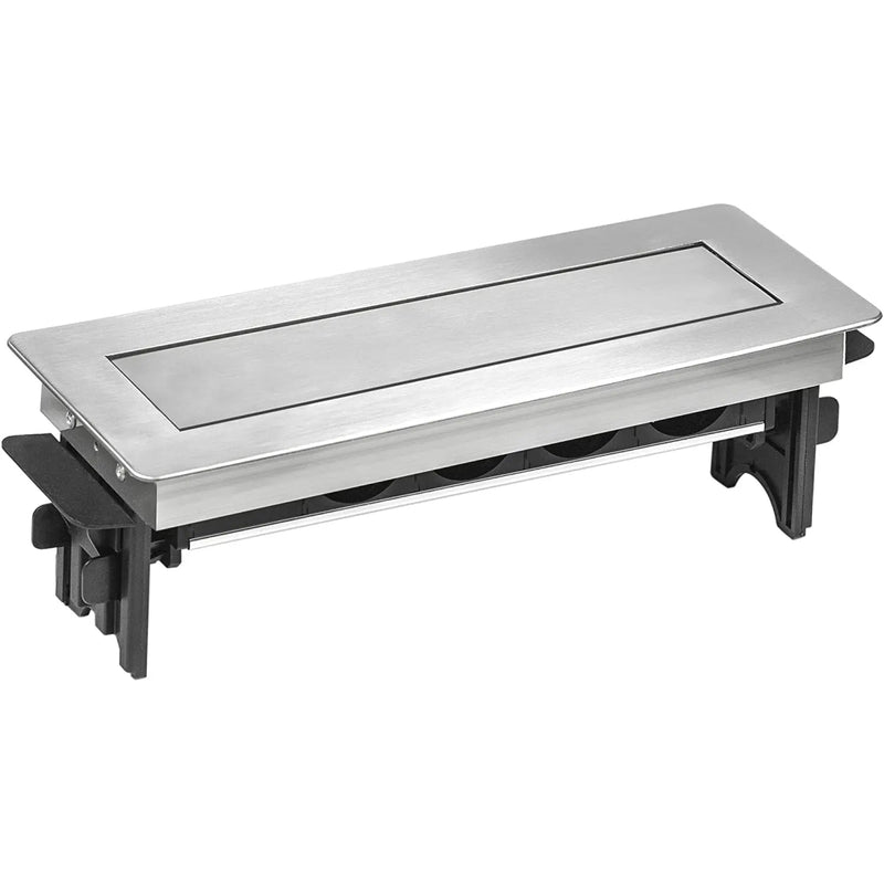【B-WARE】Tischsteckdose versenkbar, aus Edelstahl von Elbe Inno - EL4704M-b Elbe-Welt.de