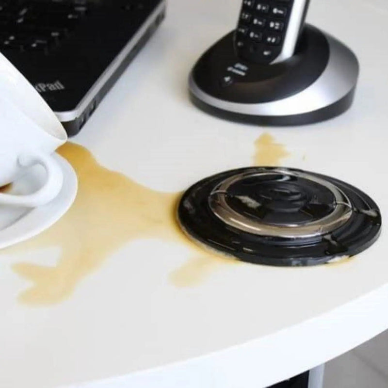 Tischsteckdose versenkbar, aus Aluminium von Elbe Inno, wassergeschützt - EL1803W Elbe-Welt.de