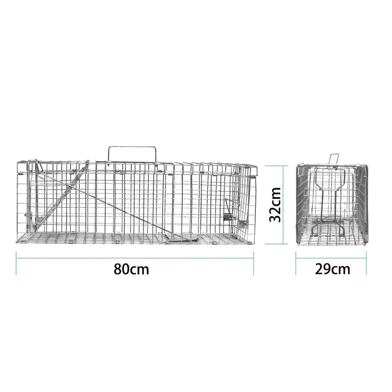 Lebendfalle von ELBE SAFE, Marderfalle, Katzefalle, Hundefalle, 80 x 29 x 32 cm, wetterfest, leicht zu reinigen, sicher für Kinder und Haustiere MAF03-v2 Elbe-Welt.de