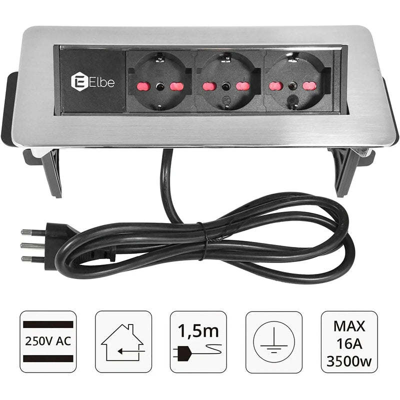 ELBE® Mehrfachsteckdosen Italienischer Standard - EL4703-IT Elbe-Welt.de