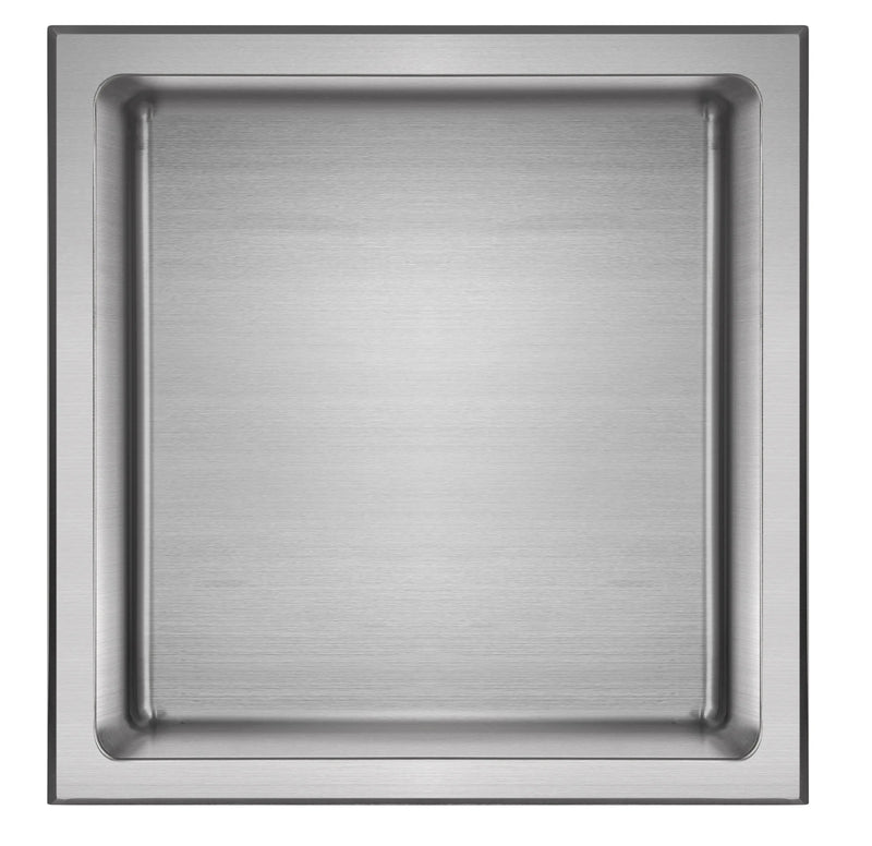 Elbe® Wandnische, Duschnische, Nische aus gebürstetem Edelstahl 304, quadratisch 30x30x10 cm, leicht zu reinigen RN-WN01 Elbe-Welt.de