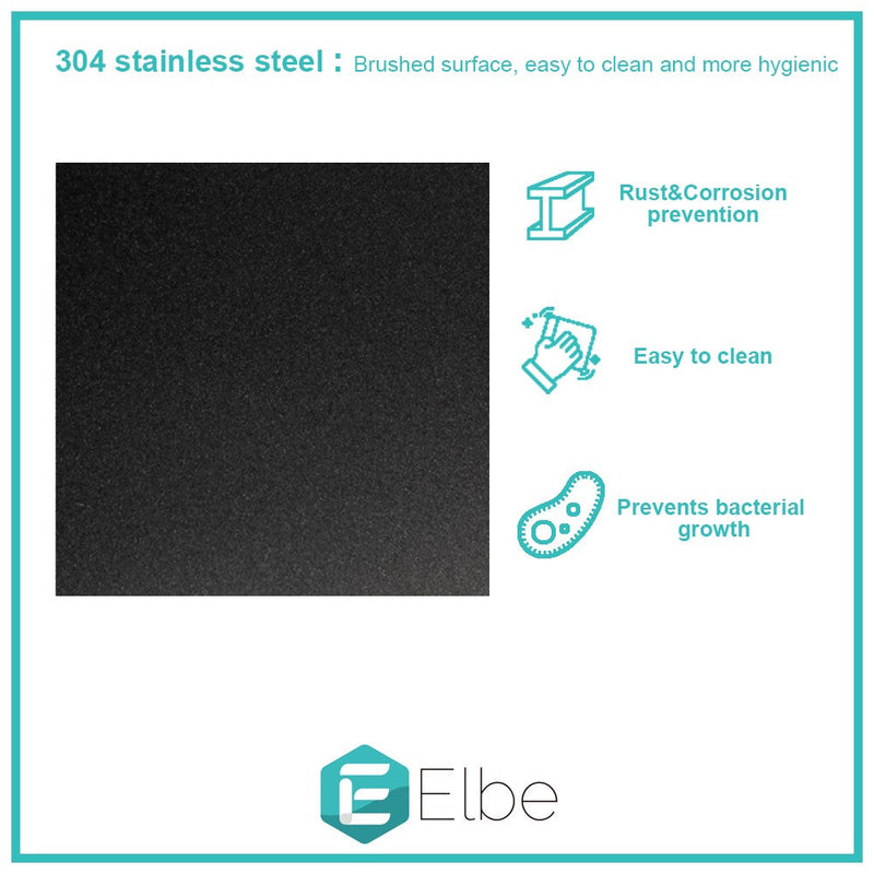 Elbe® Wandnische, Duschnische, Schwarze Edelstahl 304 Nische, quadratisch 30x30x10 cm, leicht zu reinigen RN-WN02 Elbe-Welt.de