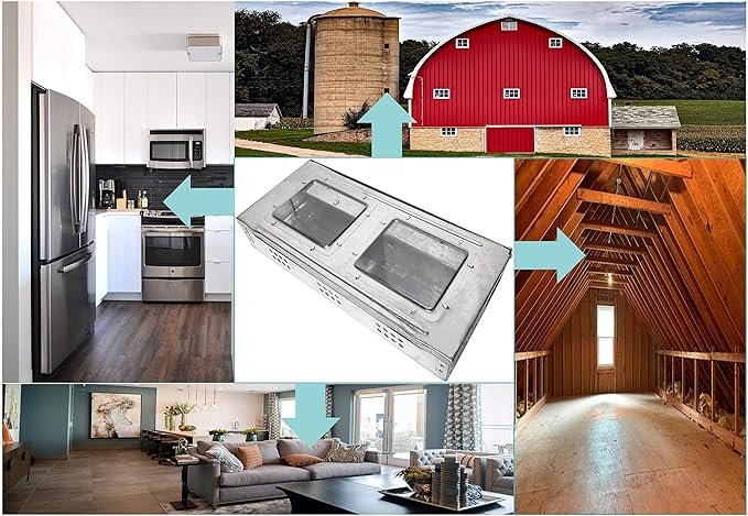 ELBE® Mausefalle Multi-Catch, Lebendfalle tierfreundlich, wiederverwendbare lebende Mäusefalle, 36,5 x 16 x 4,8 cm, geeignet für In- und Outdoor, mit zwei Sichtfenstern, verzinkt - LBF-5017CL Elbe-Welt.de