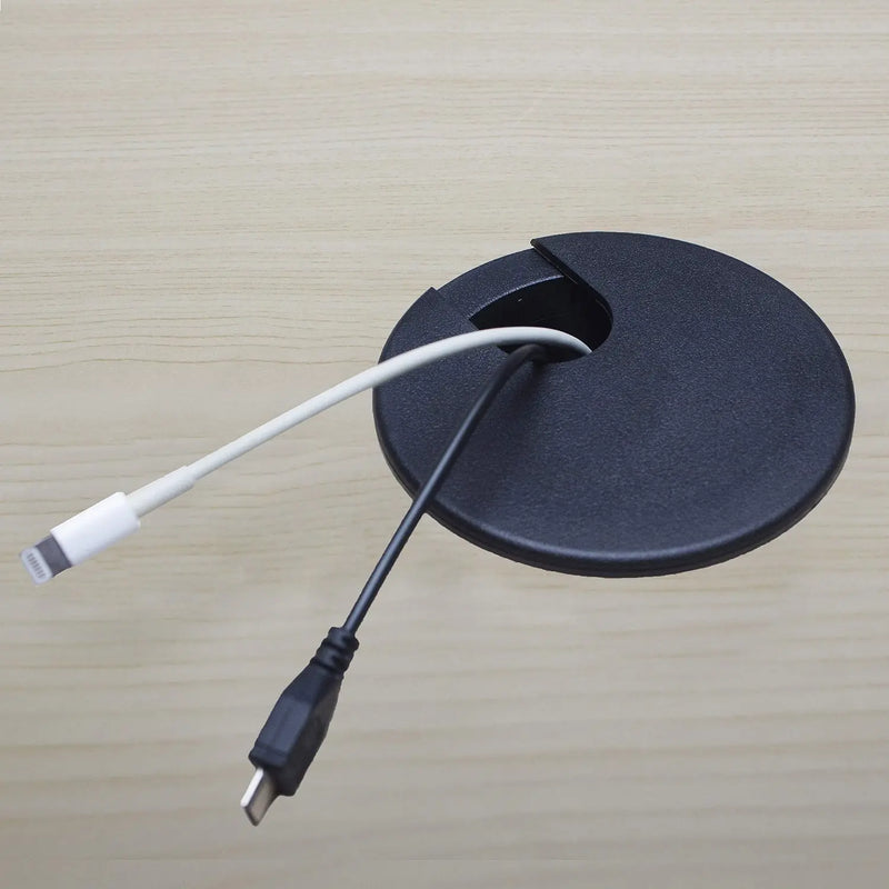 ELBE® 2 Stück Kabeldurchführung schwarz Kunststoff rund Kabeldurchlass Bohr-Ø 75 mm MY11M