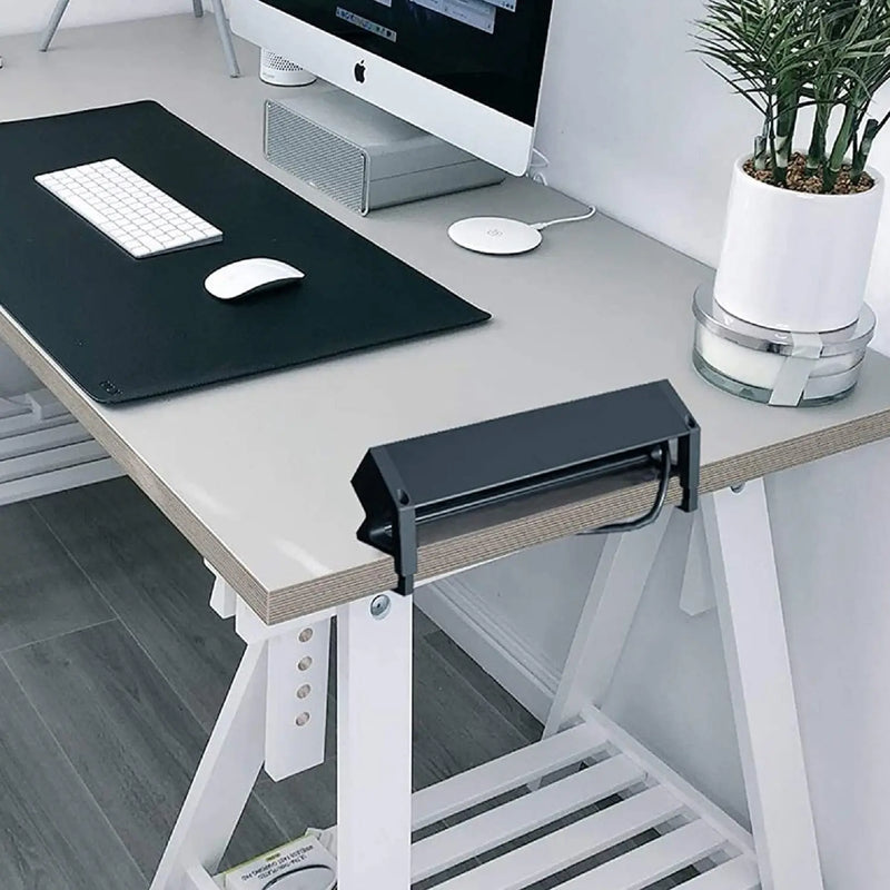 Elbe Inno klemmbare Tischsteckdose 2 x USB mit Schalter aus Aluminium - EL4103KU