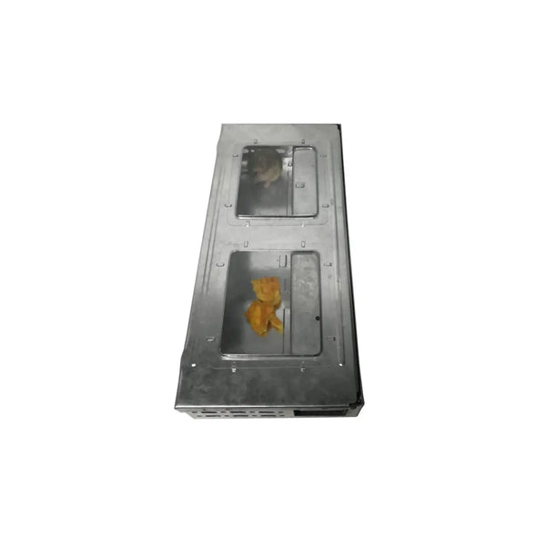 ELBE® Mausefalle Multi-Catch, Lebendfalle tierfreundlich, wiederverwendbare lebende Mäusefalle, 36,5 x 16 x 4,8 cm, geeignet für In- und Outdoor, mit zwei Sichtfenstern, verzinkt - LBF-5017CL
