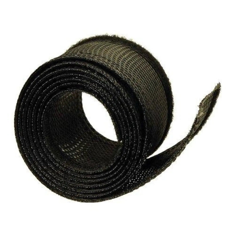 Elbe universaler Kabelschlauch mit Klettverschluss 1,8 m, dehnbar, selbstzusammenziehend, Polyester, bis zu 32mm Ø, Schwarz VCW-032BK